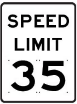 speed sign