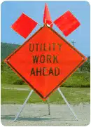 utility work sign